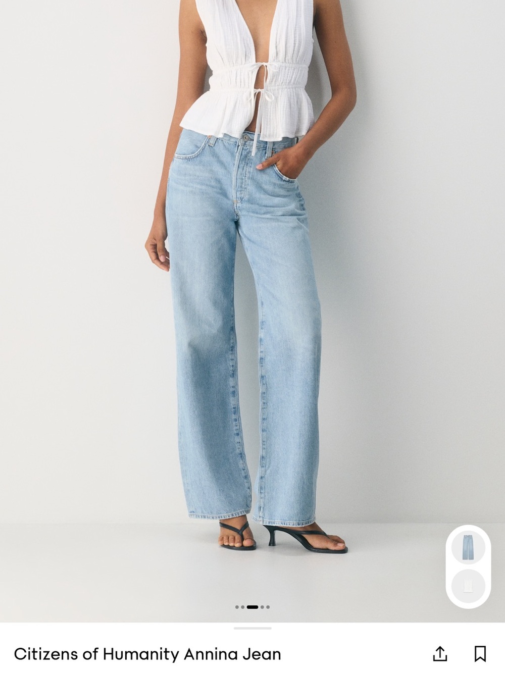Citizens of Humanity Annina High-Rise Wide-Leg Jeans - tularosa